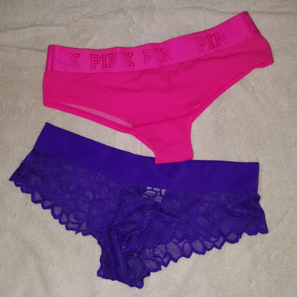 2 pair of PINK Victoria's Secret cheekie panties